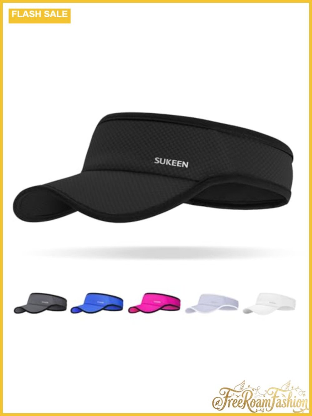 Sukeen Sports Sun Visor Hat Stretchy Empty Top Cap Quick-Drying